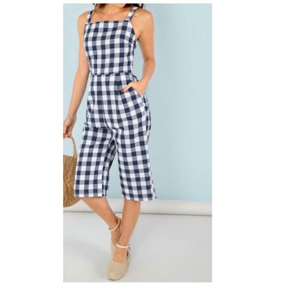 Other - Casual Plaid Jumpsuit